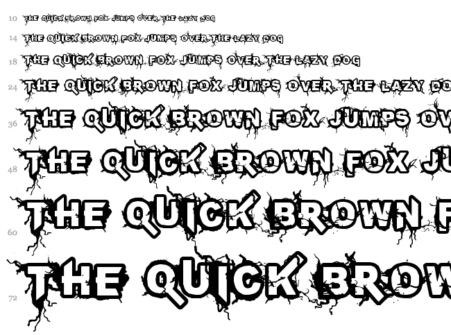 Infected font waterfall