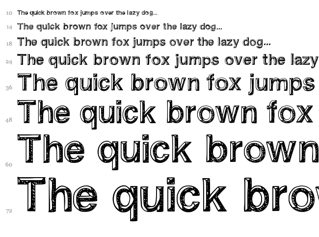 Influence font waterfall