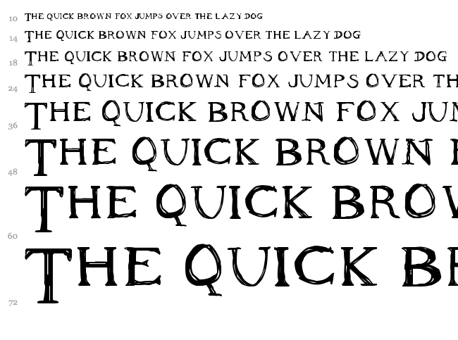 Inheritance font waterfall