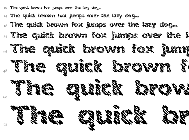 Ink Swipes BRK font waterfall