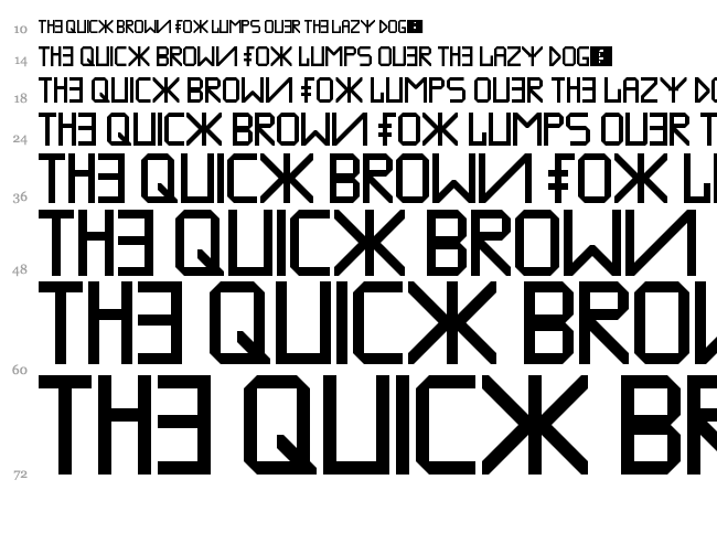 Inmodify font waterfall