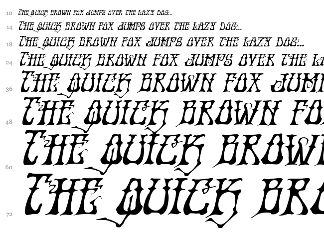 Instand Zen font waterfall