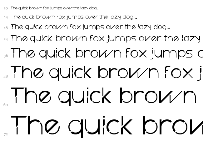 Interlude font waterfall
