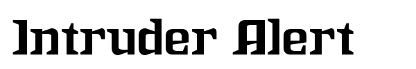 Intruder Alert font