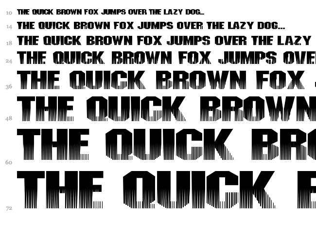 Invisible Killer font waterfall