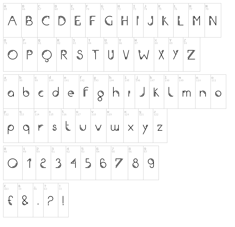 Iron font map