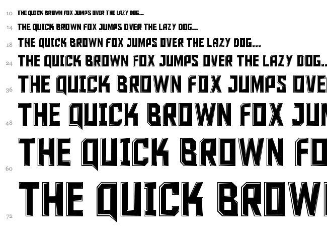 Iron Sans font waterfall