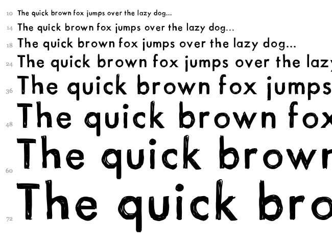 Itsa Sketch font waterfall