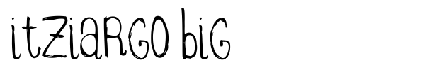 Itziargo Big font preview