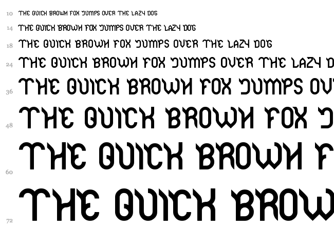 Jaguar font waterfall