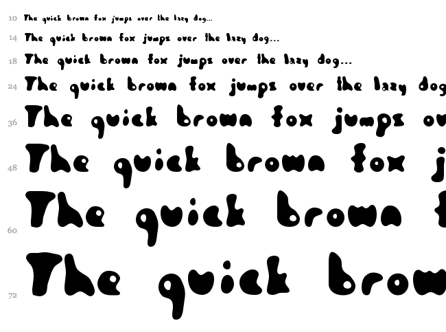 Jambotango font waterfall