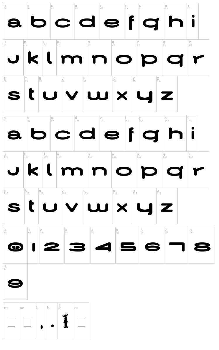 Jamiroquai font map