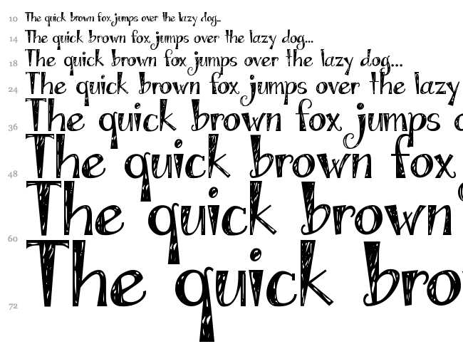 Janda Apple Cobbler font waterfall