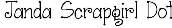Janda Scrapgirl Dots font