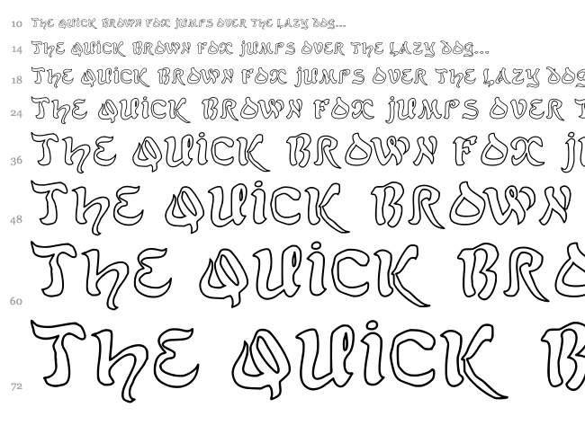 JD Belt font waterfall