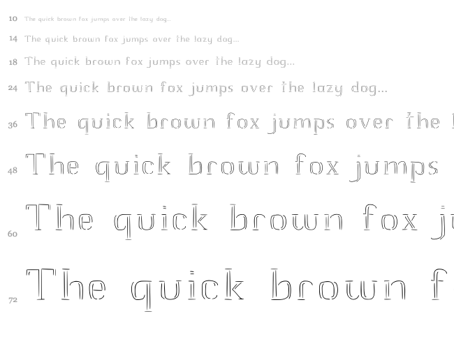 JD Raw Script font waterfall