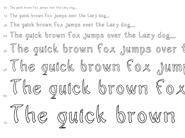 JD Sophara font waterfall