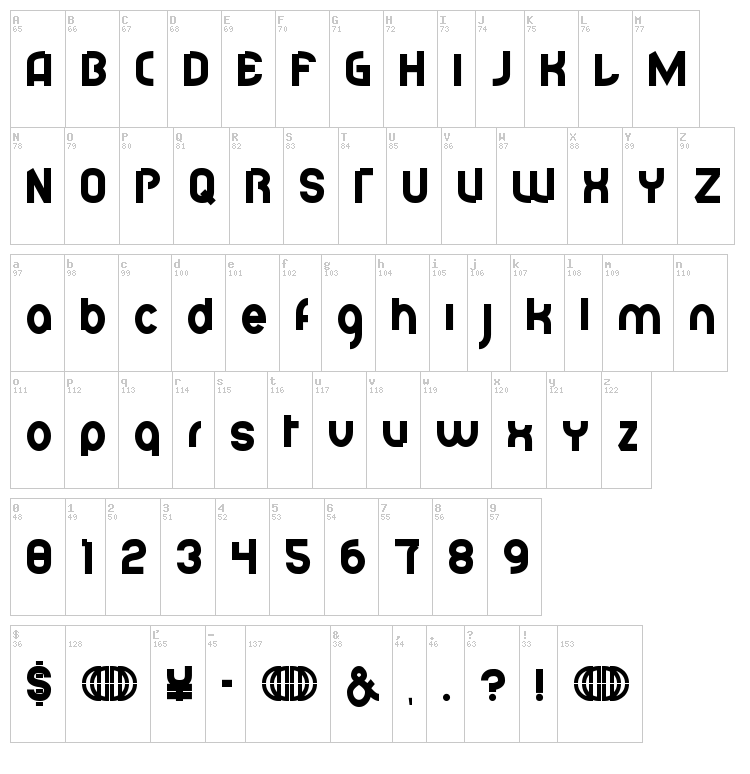 Jenkins font map