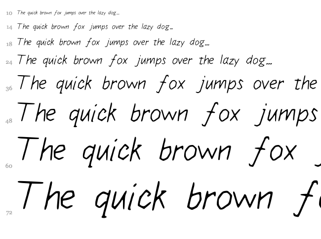 Jiggly Duo font waterfall