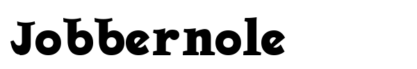 Jobbernole font