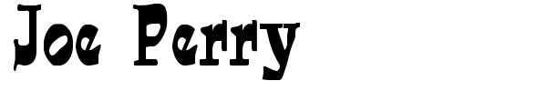 Joe Perry font