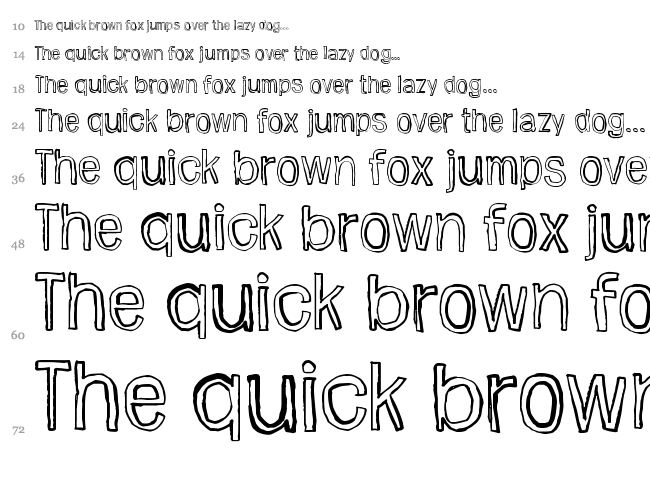 Jugglingoose font waterfall