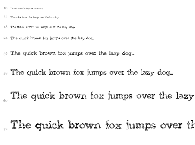 Juicy Boxes font waterfall