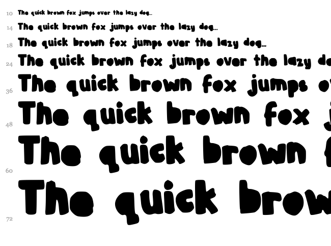 Julia Booth font waterfall