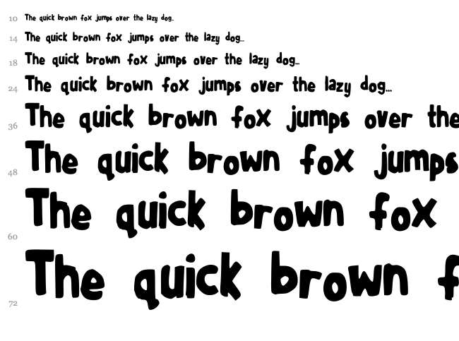 Julia G. Booth font waterfall