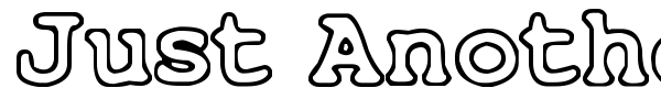 Just Another Courier font