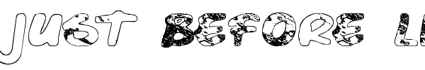 Just Before Liposuction font