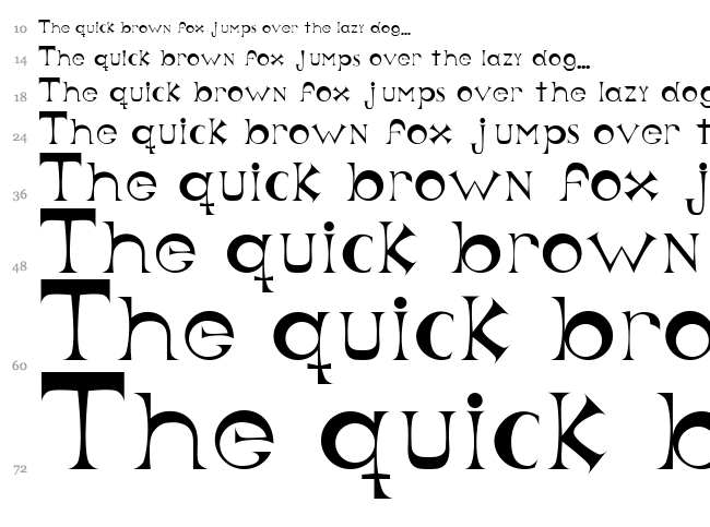 Just for Fun font waterfall