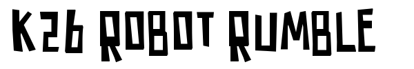 K26 Robot Rumble font