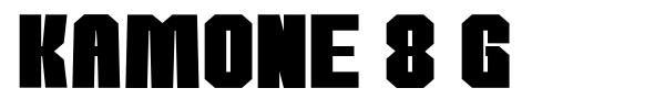 Kamone 8 G font