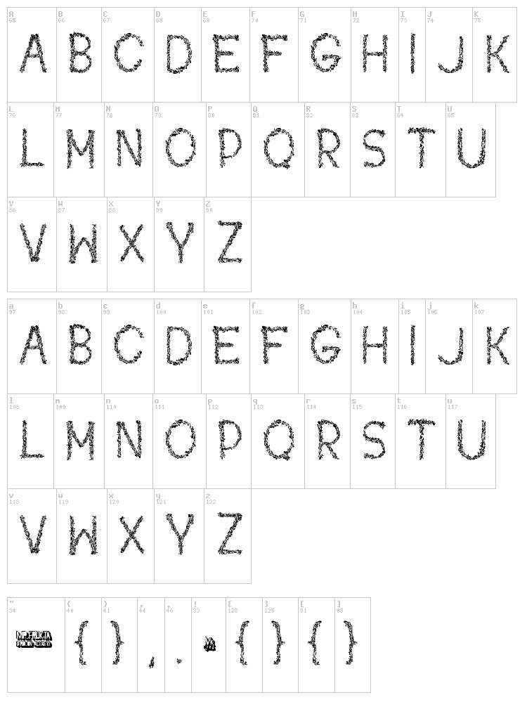 Kaori font map