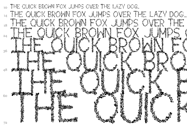 Kaori font waterfall
