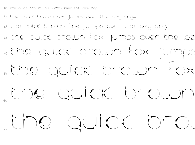 Kaptor font waterfall