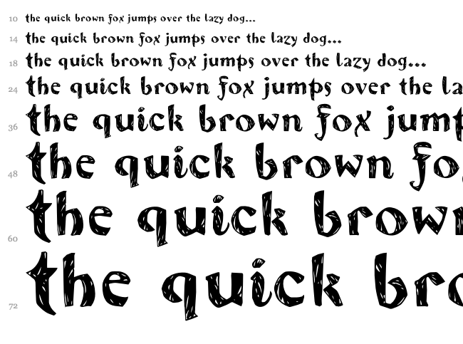 Karvwood font waterfall