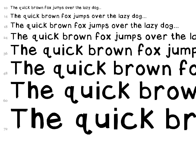 KB Hot Tamale font waterfall