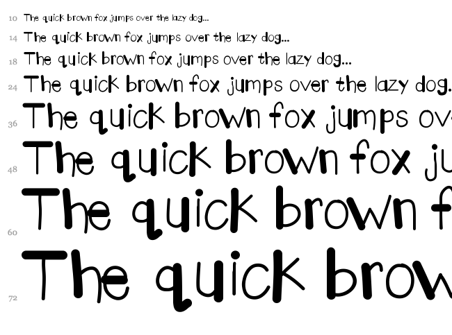 KB Marker Factory font waterfall