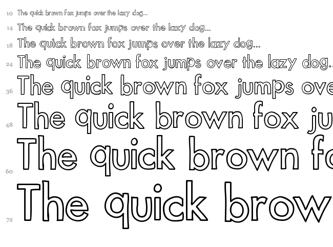 KB Out Of Towner font waterfall