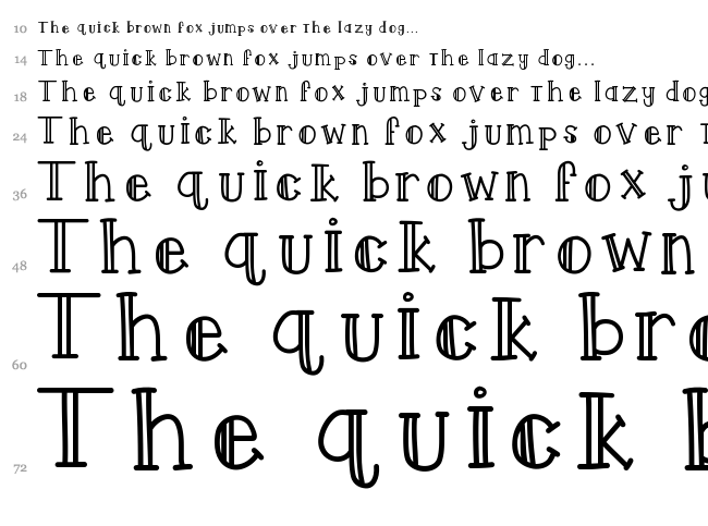 KB Queeny Me font waterfall
