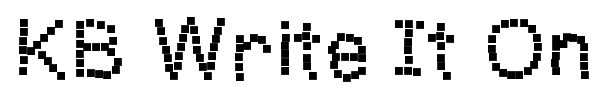 KB Write It On a Post It font