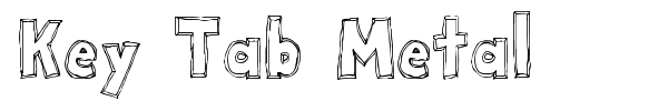 Key Tab Metal font
