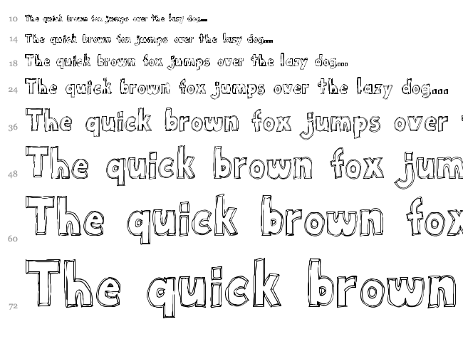 Key Tab Metal font waterfall