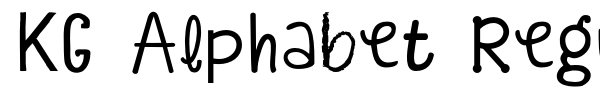 KG Alphabet Regurgitation font