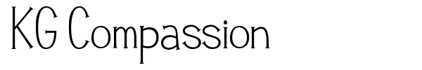 KG Compassion font preview