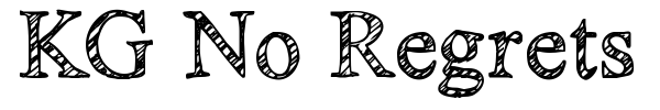 KG No Regrets font preview