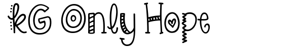 KG Only Hope font