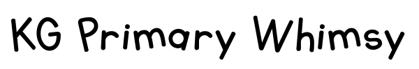 KG Primary Whimsy font